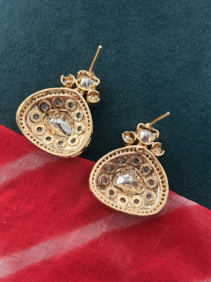 Royal Kundan Pearl Drop Necklace Set with Earrings