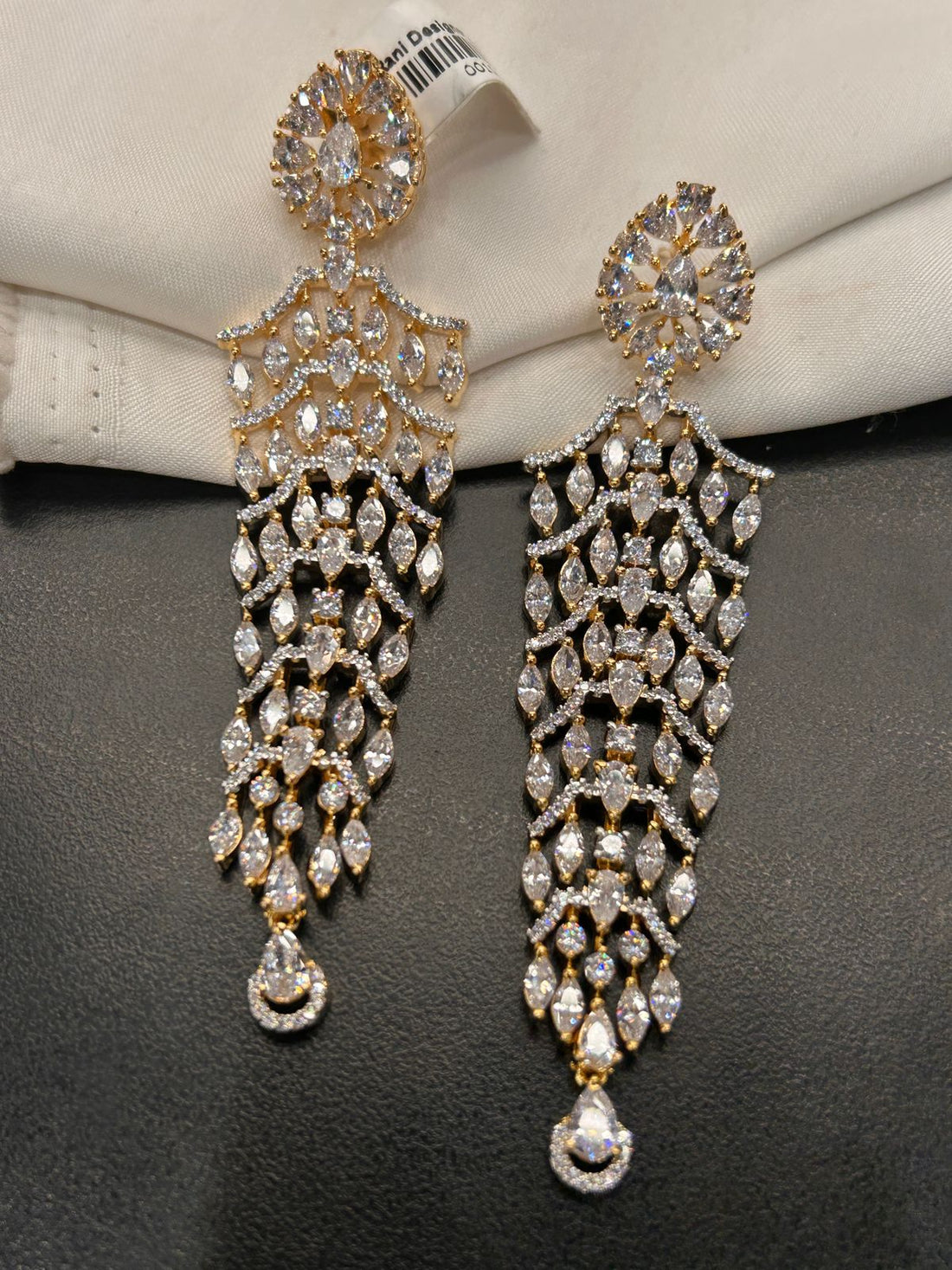 Elegant Cascading CZ Statement Earrings