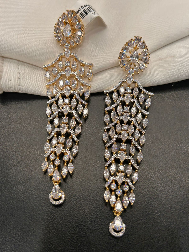 Elegant Cascading CZ Statement Earrings