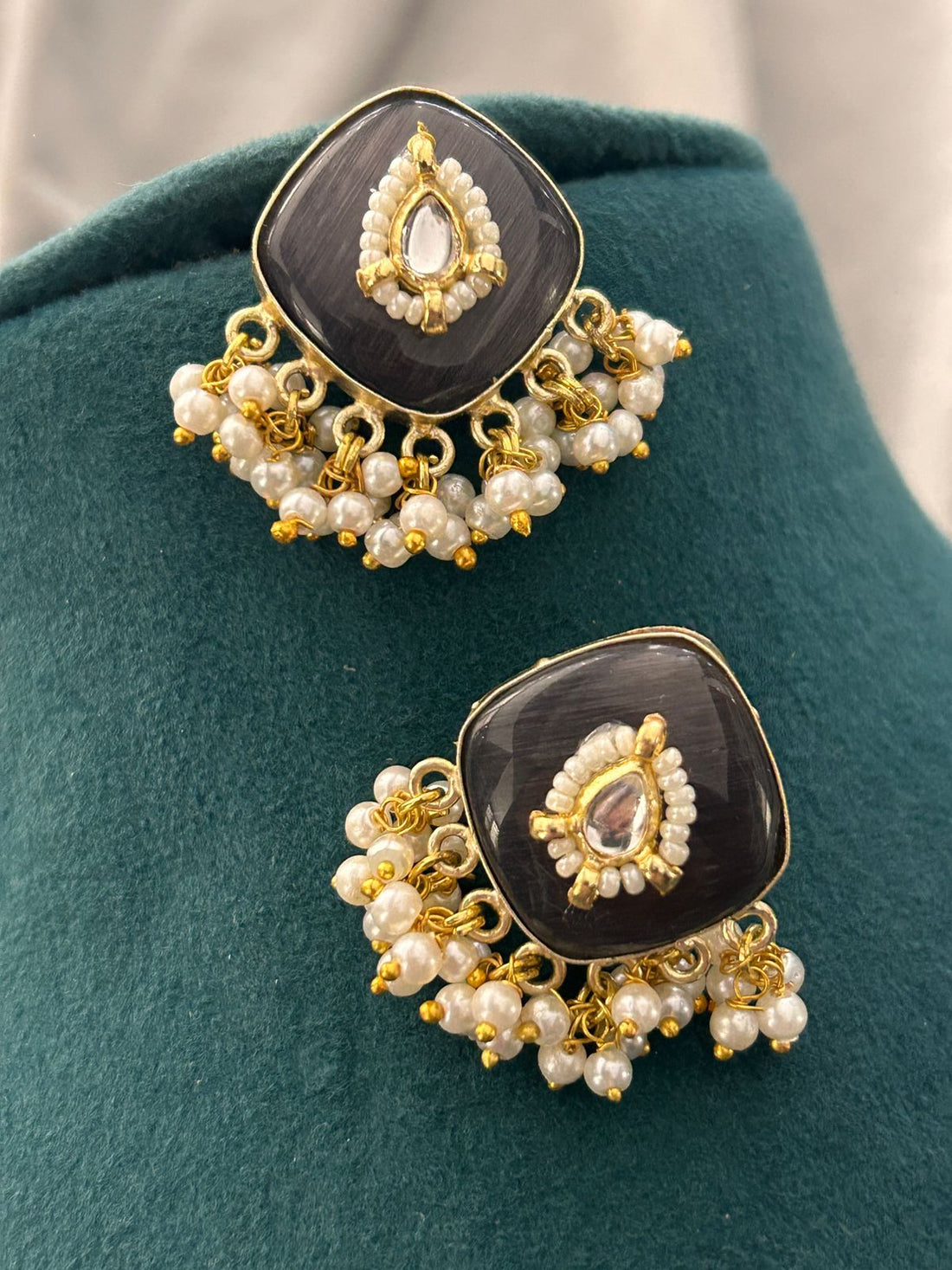 Royal Multicolor Stone Kundan Pearl Choker Set