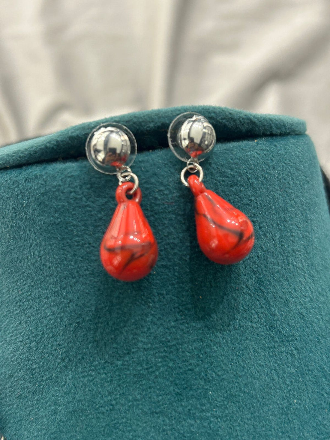 Aqua Blue Pendant Oxidized Beaded Necklace Set with Earrings