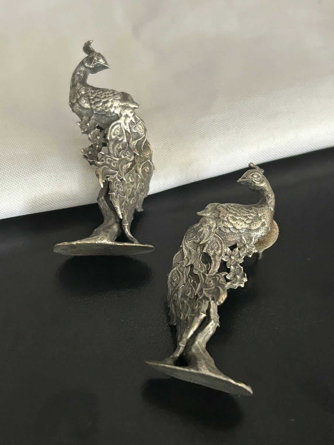 Antique Oxidized Silver Peacock Earrings – Statement Ethnic Jewelry