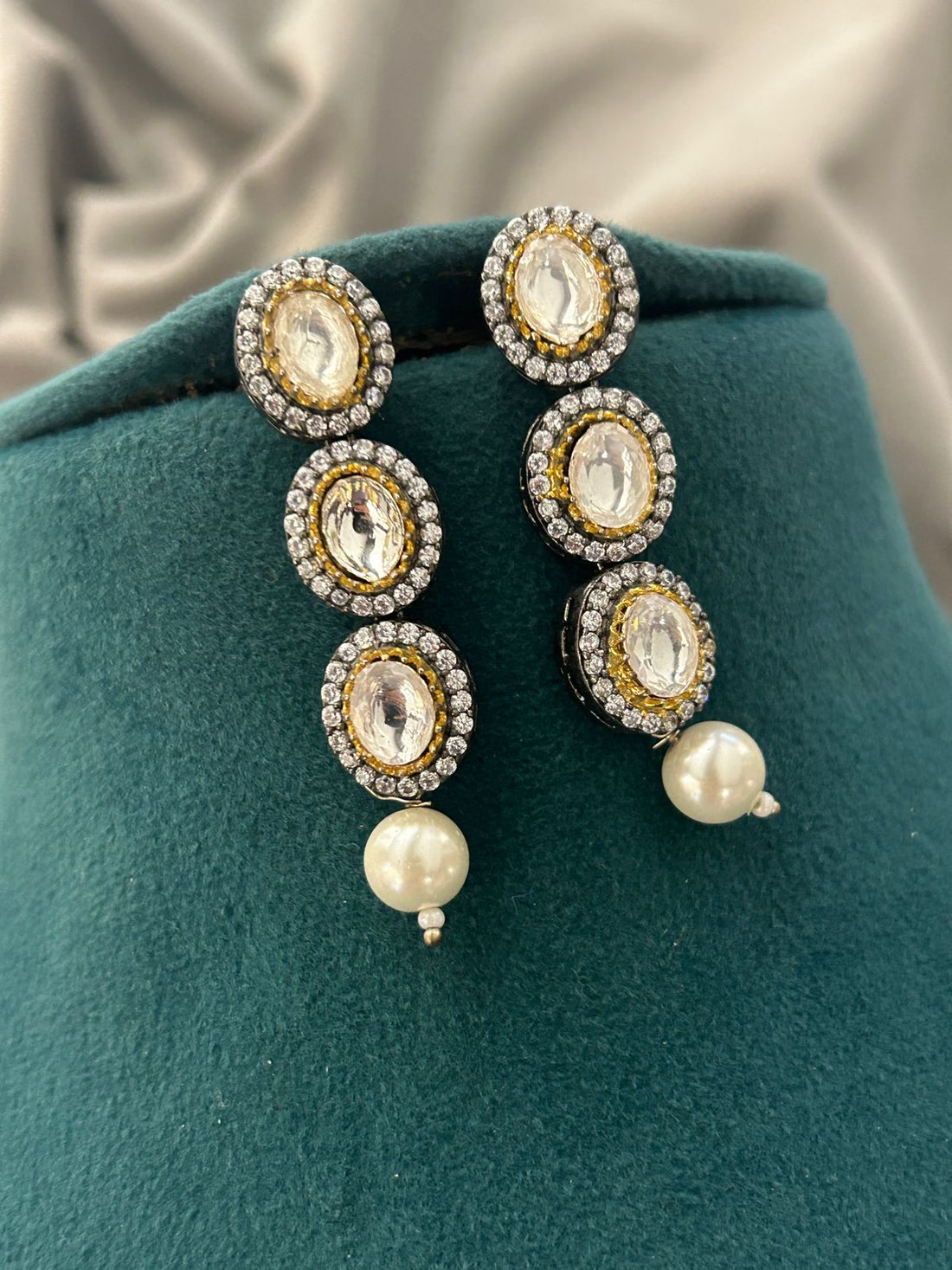 Classic Pearl Kundan Layered Necklace Set