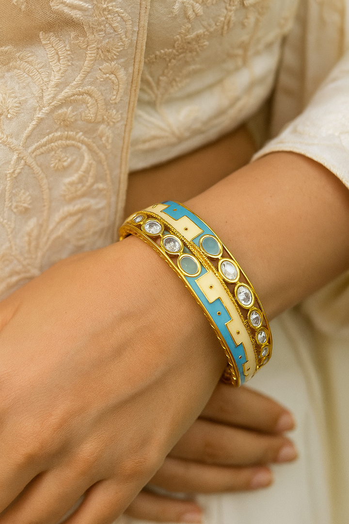 Sky Blue Meenakari Bracelet
