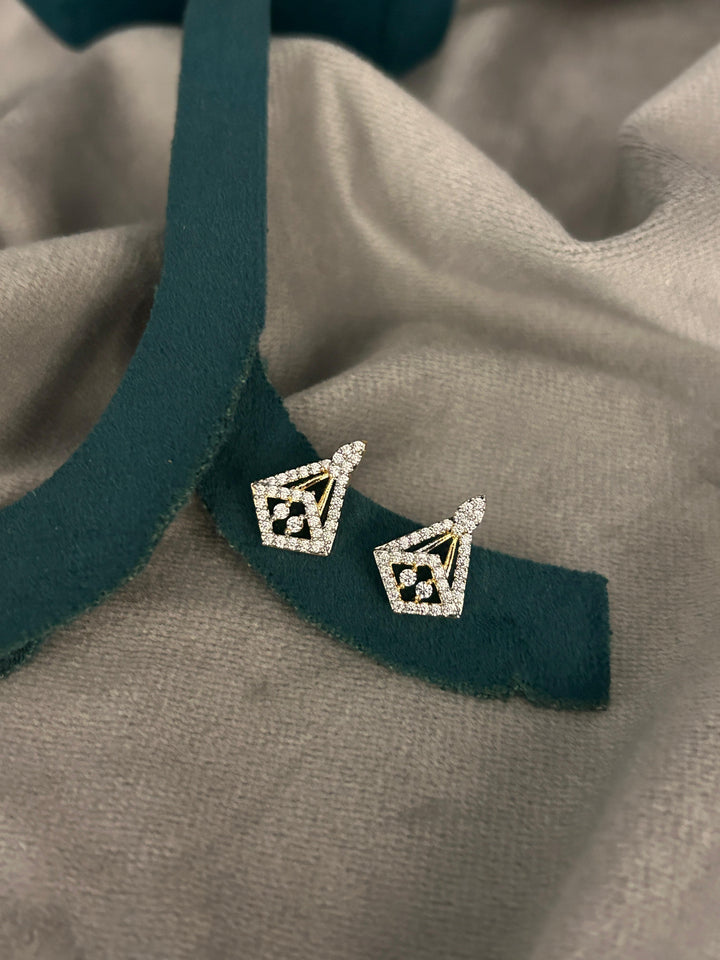 Golden Prism Diamond Pendant Set