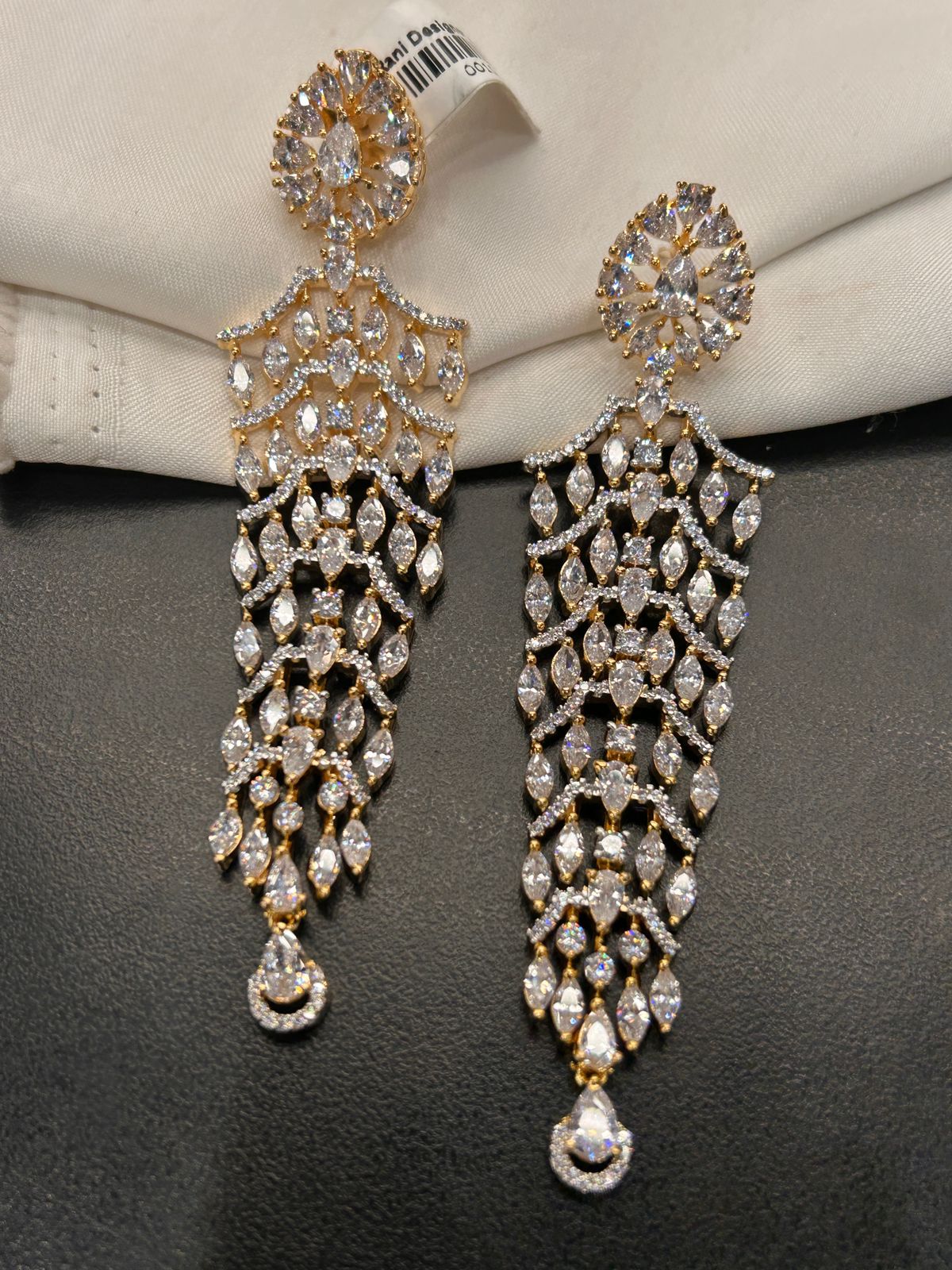 Elegant Cascading CZ Statement Earrings