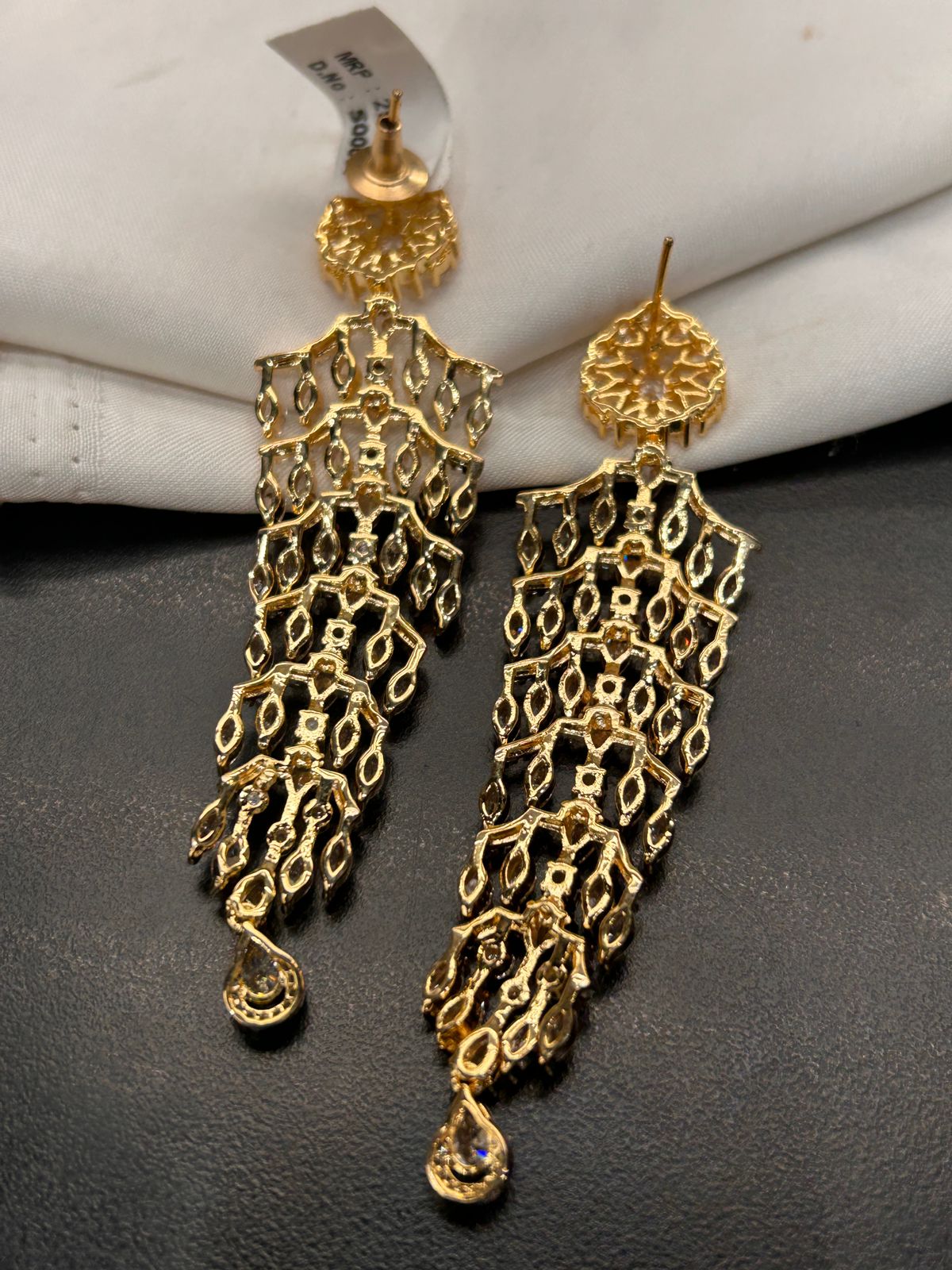 Elegant Cascading CZ Statement Earrings