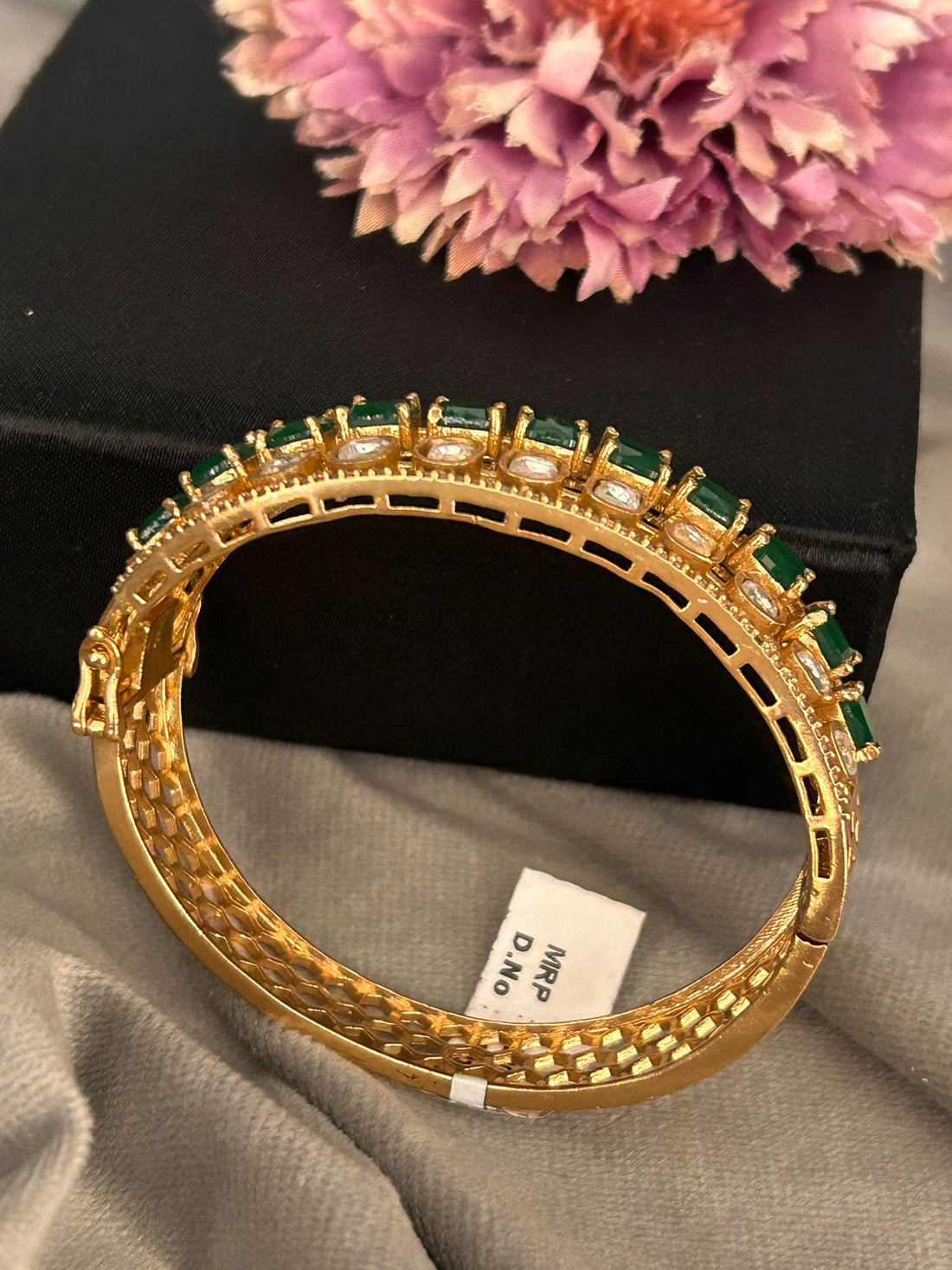 Emerald & CZ Stone  Bracelet