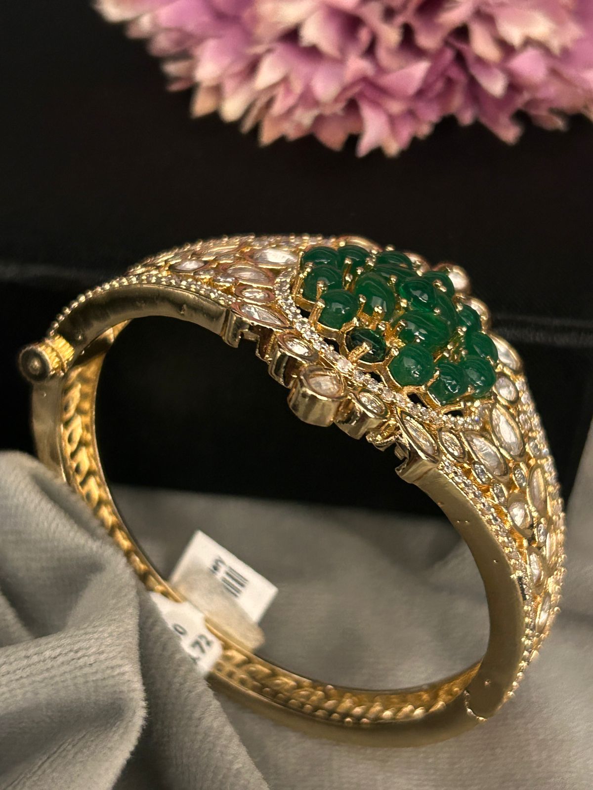 Emerald Green Kundan Bracelet