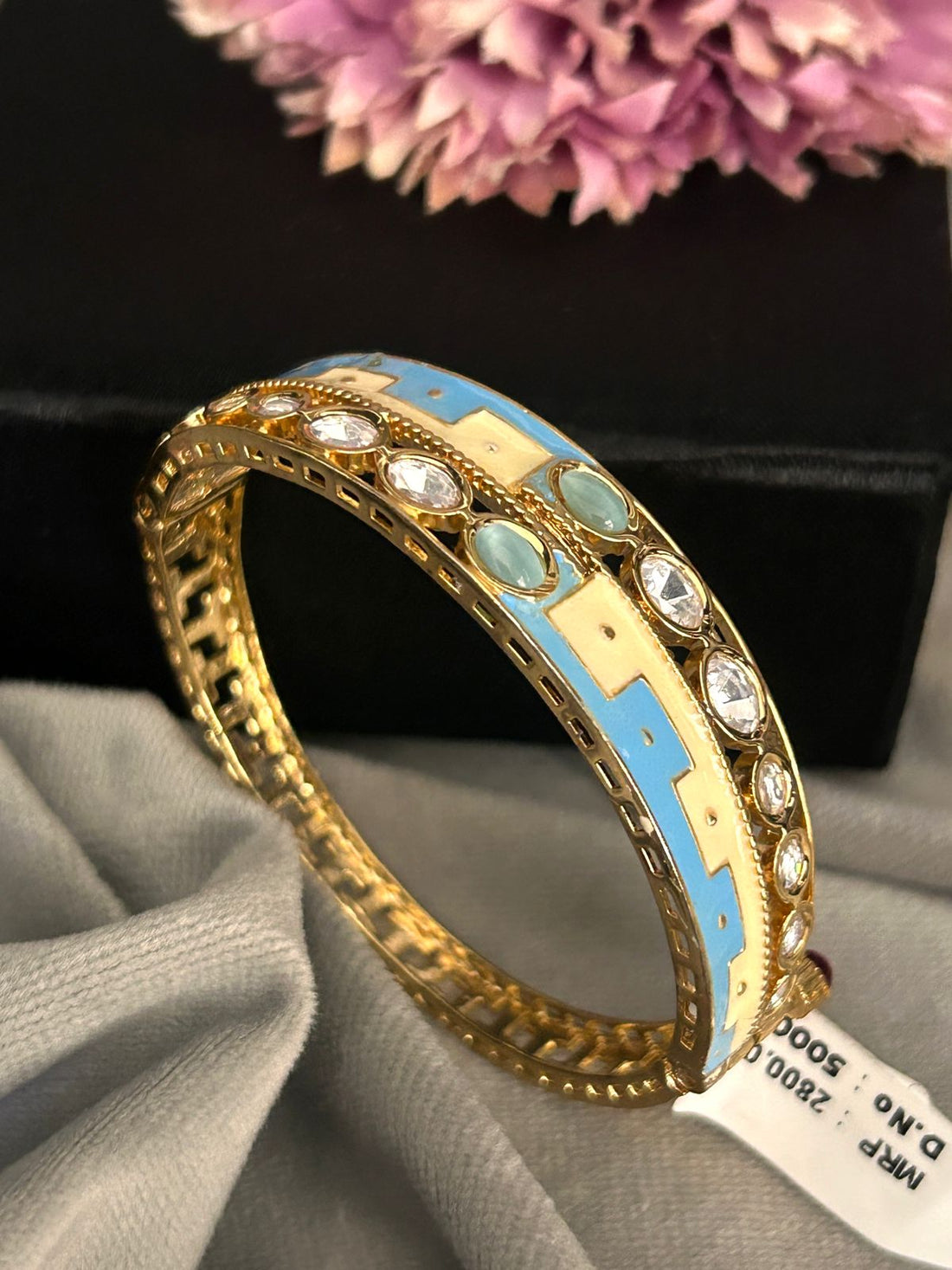 Sky Blue Meenakari Bracelet