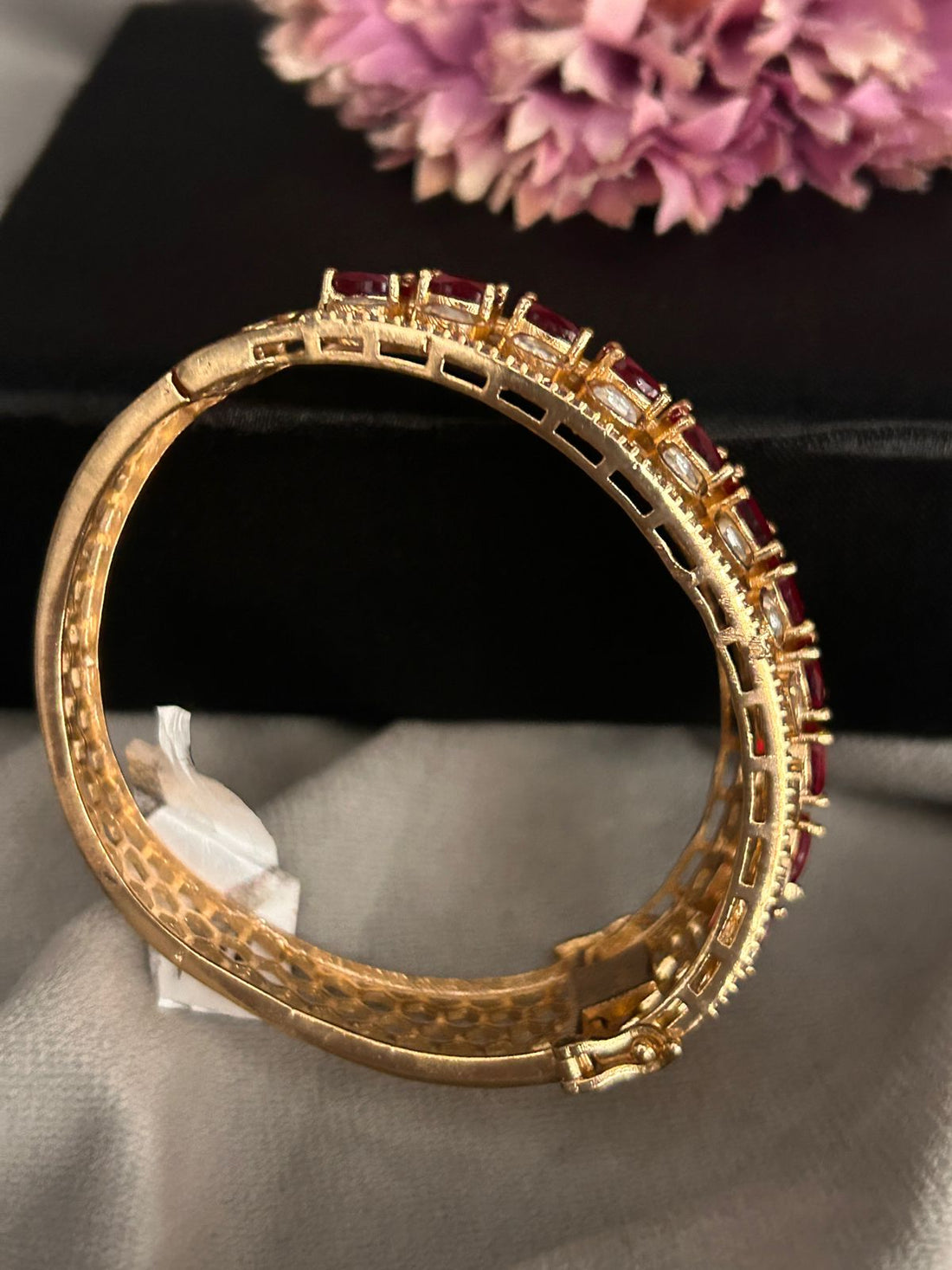 Ruby Red & CZ Stone Bracelet
