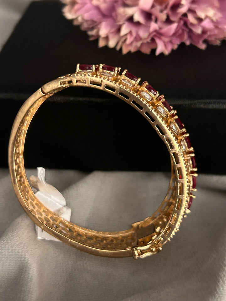 Ruby Red & CZ Stone Bracelet