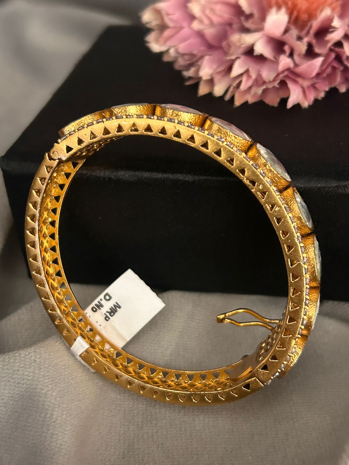 Classic Kundan CZ Openable Bracelet