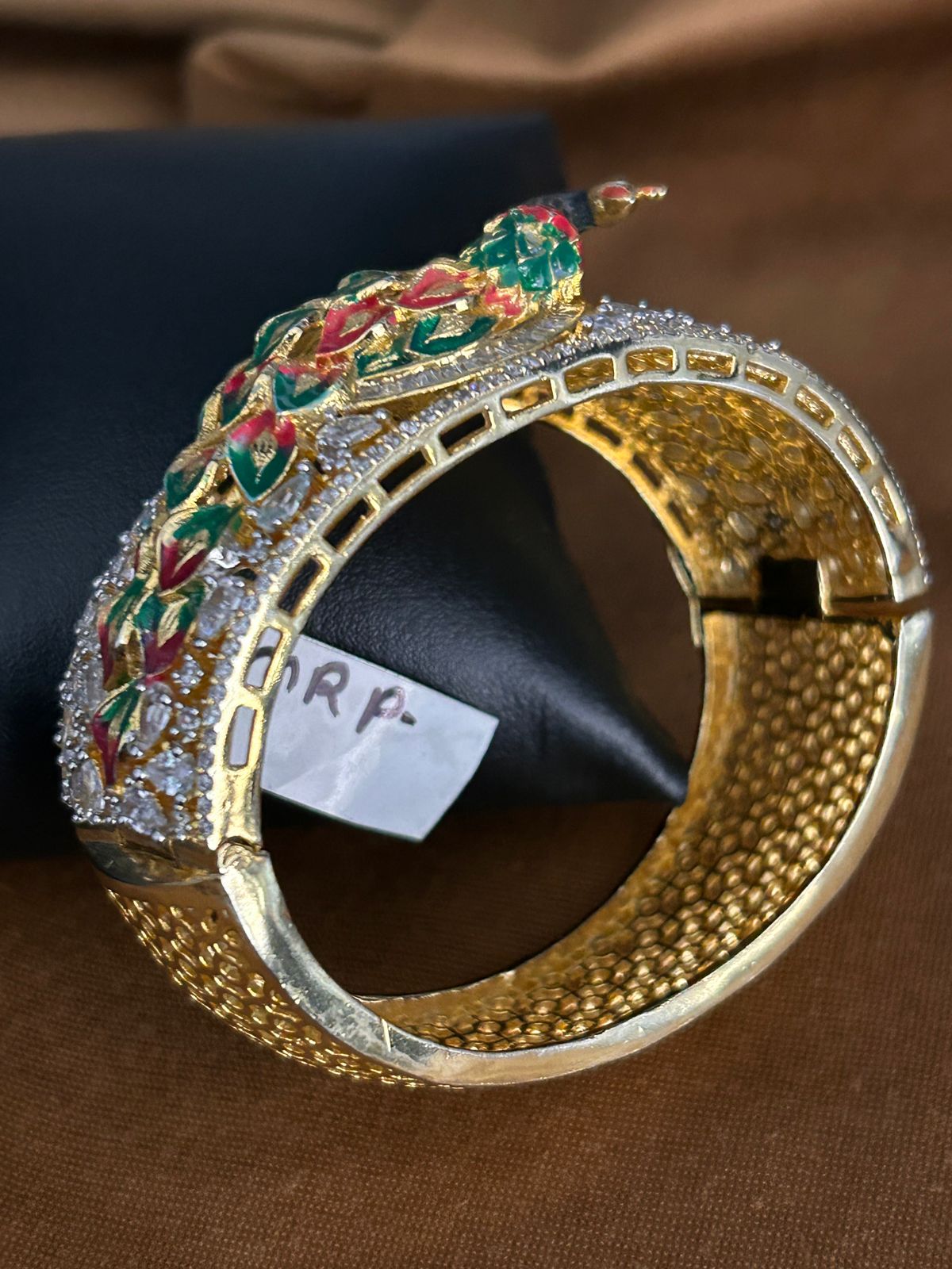 Peacock Design Meenakari Openable Bracelet