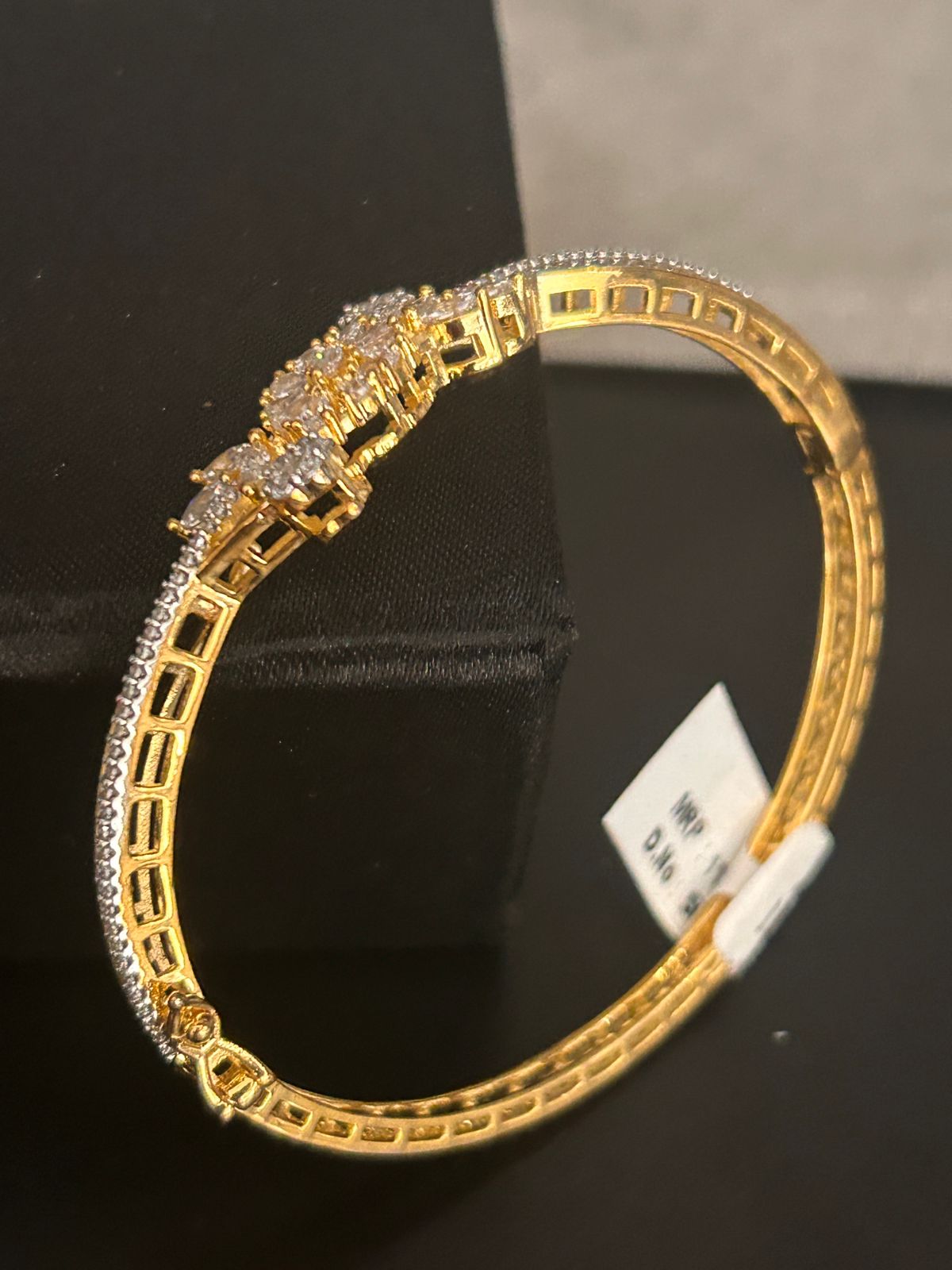 Floral Diamond CZ Openable Bracelet