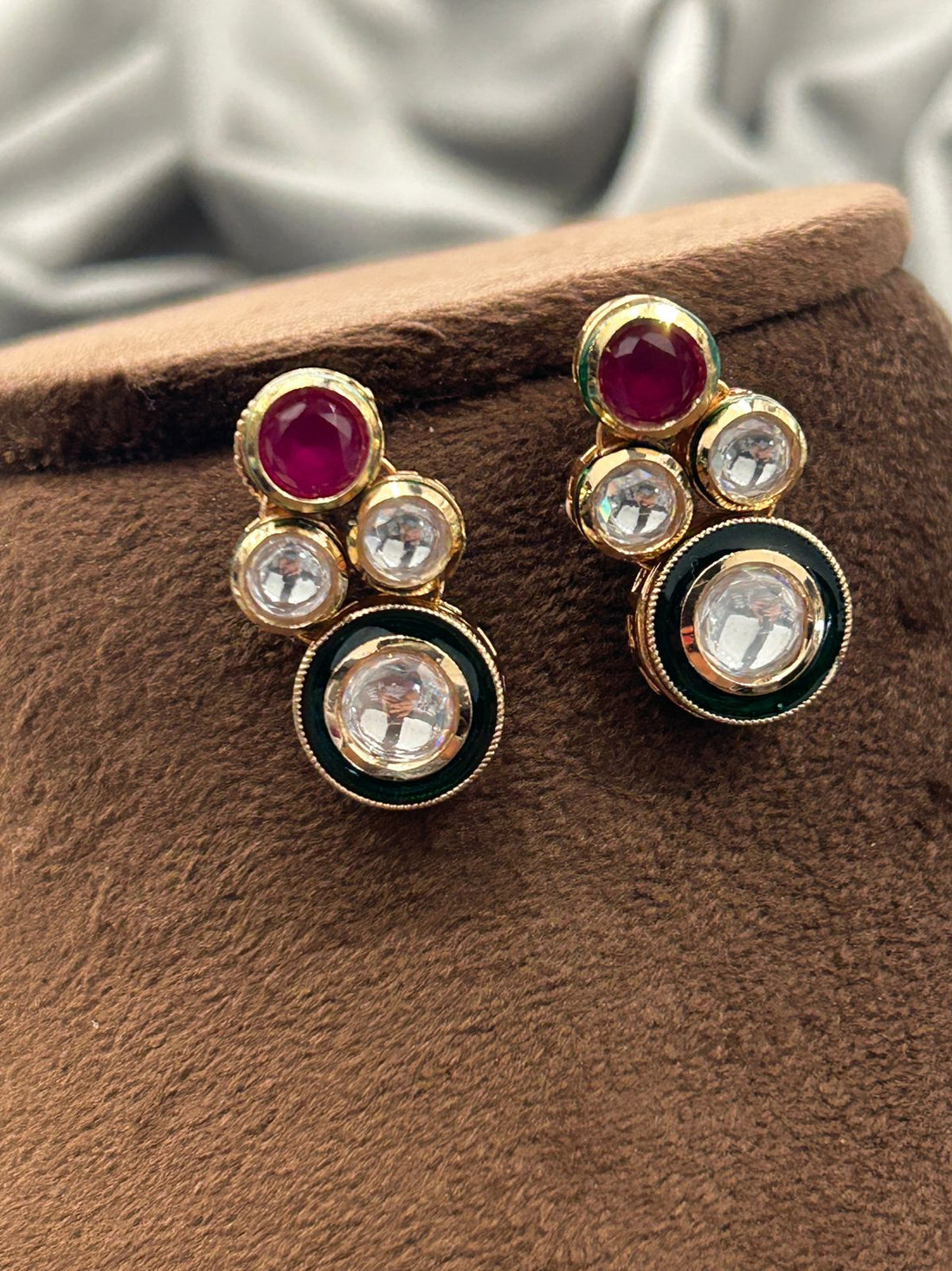 Ruby Green Kundan Choker Necklace Set