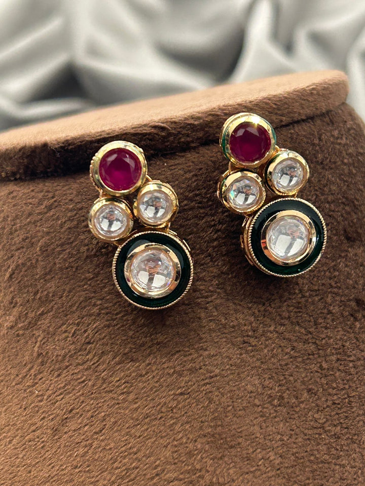 Ruby Green Kundan Choker Necklace Set