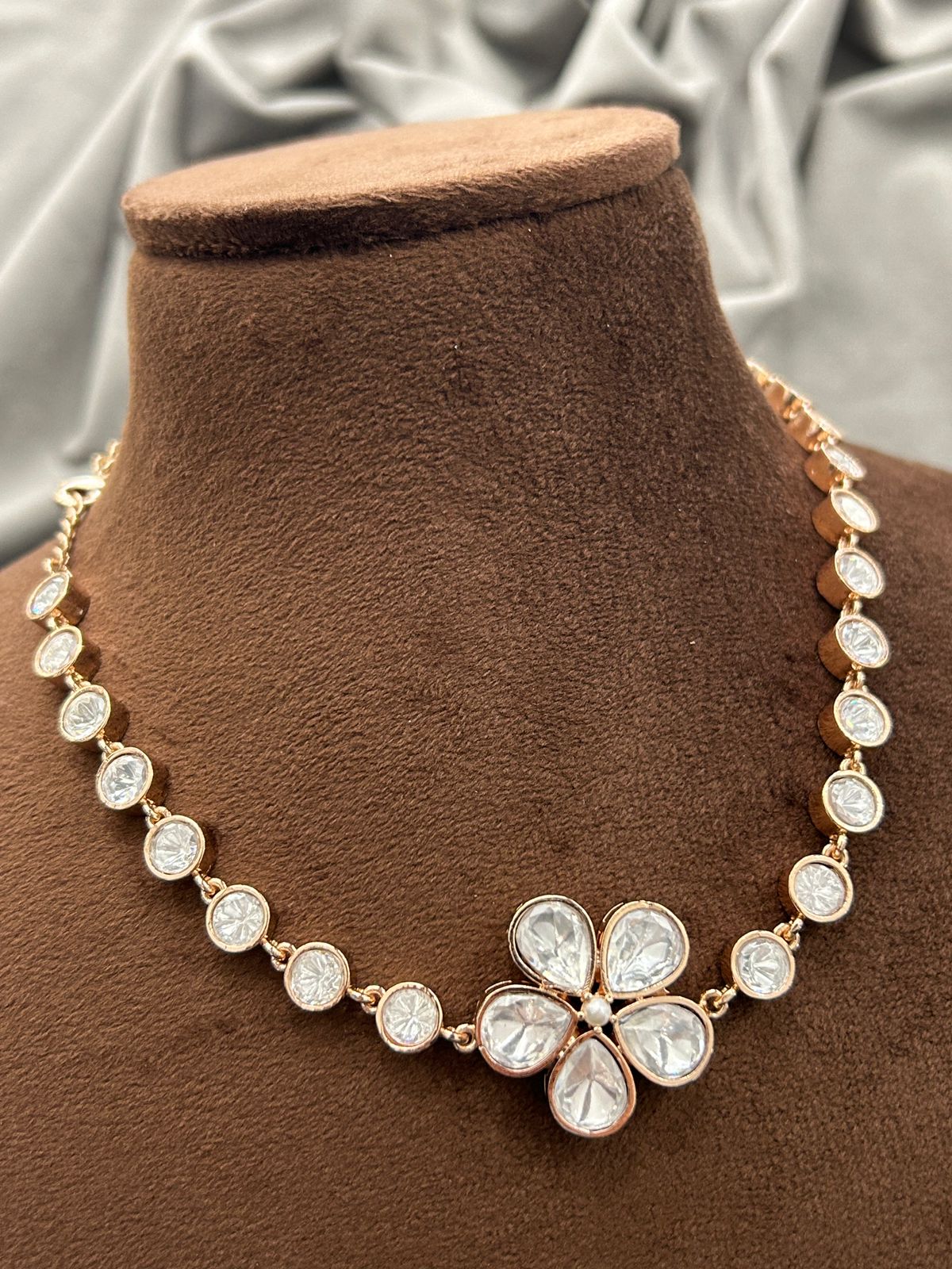 Elegant Floral Kundan Necklace