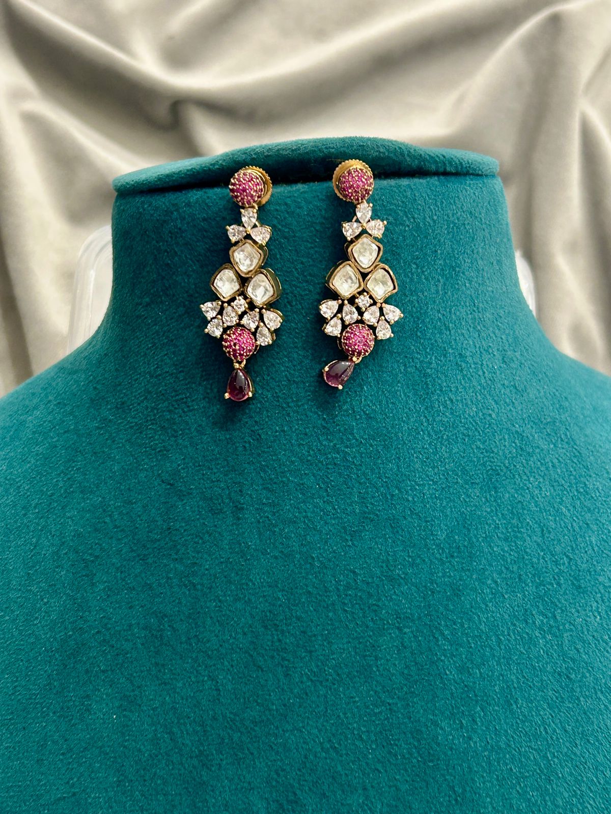 Ruby Radiance Kundan Necklace Set