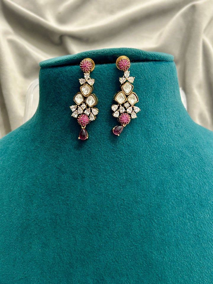 Ruby Radiance Kundan Necklace Set