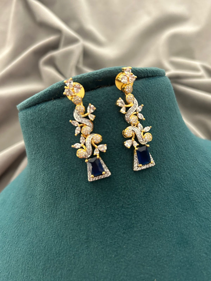 Midnight Majesty Diamond Look Necklace Set