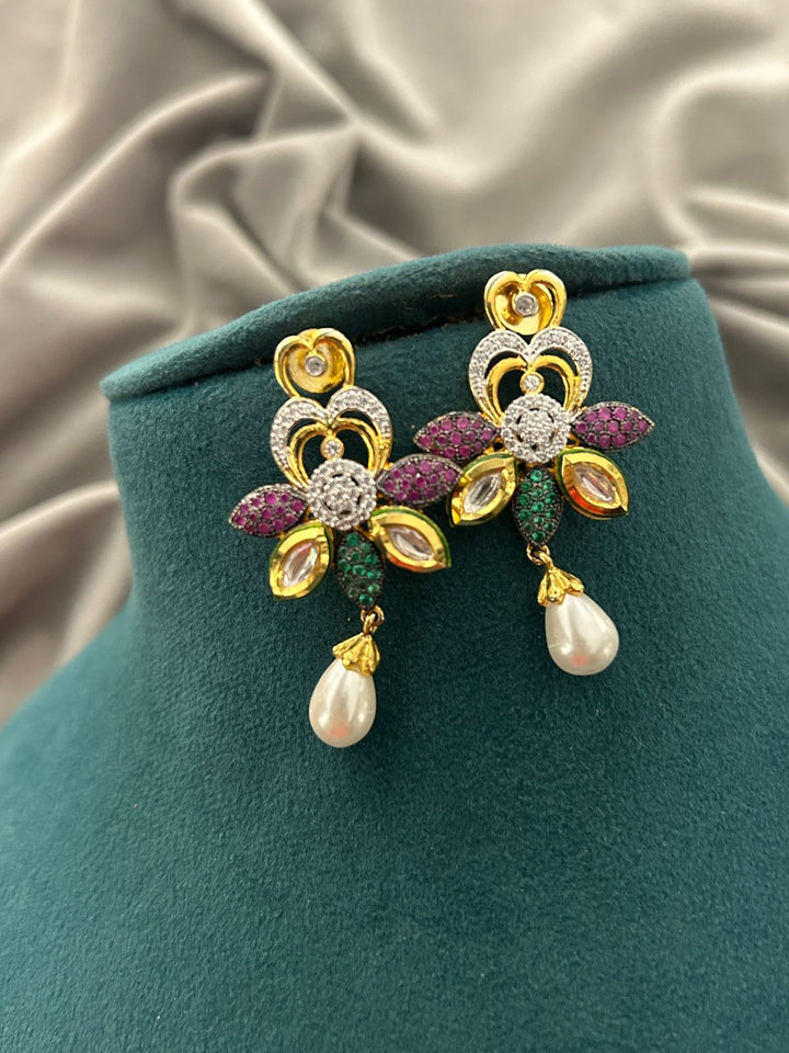 Enchanté Multi-Color Pearl Drop Necklace Set