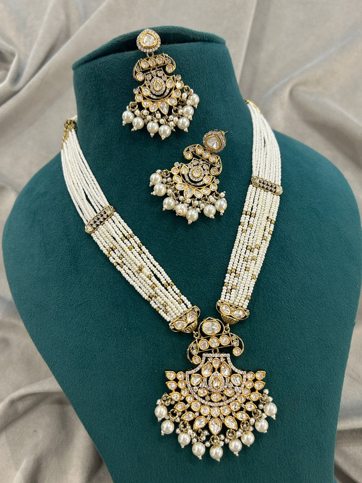 Royal Pearl Kundan Bridal Necklace Set