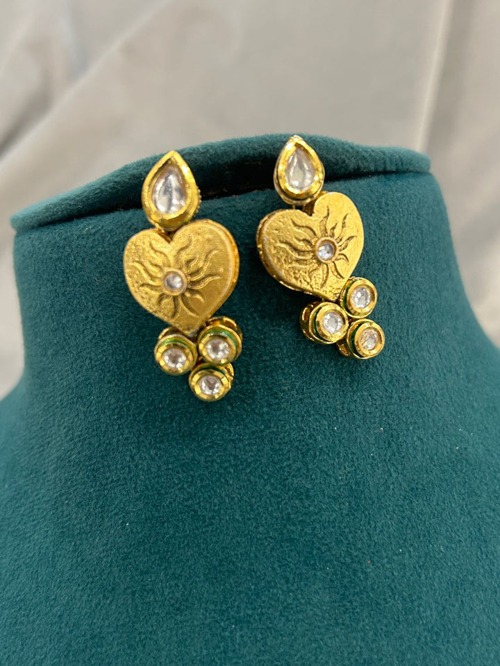 Heritage Gold Polki Layered Necklace Set