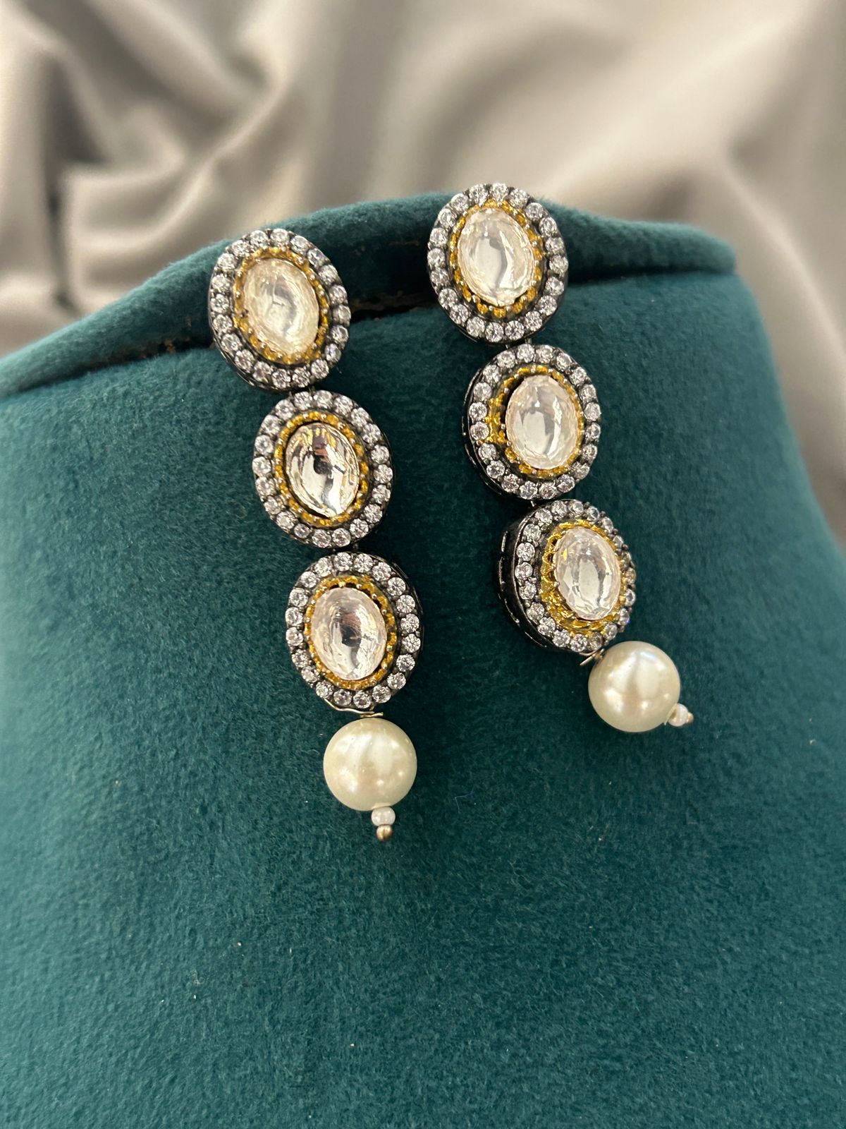 Classic Pearl Kundan Layered Necklace Set