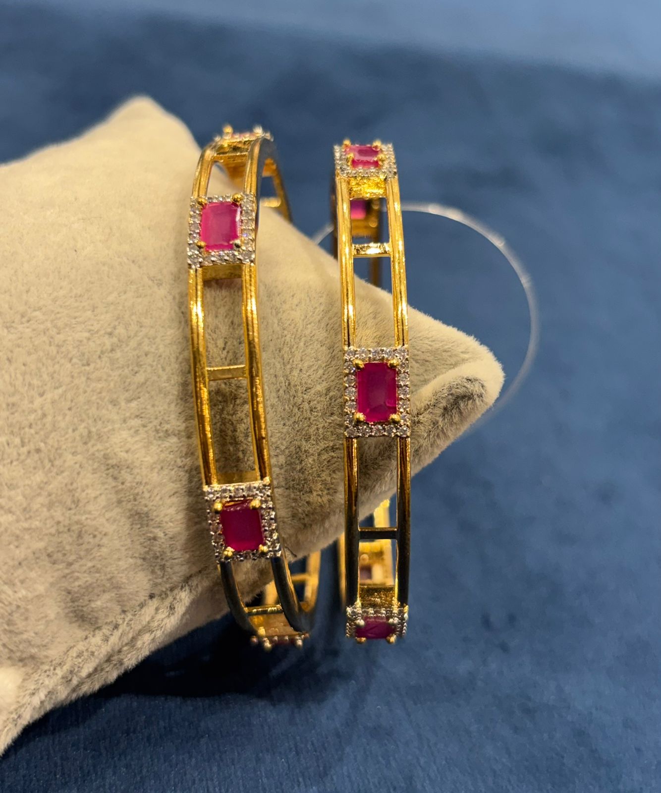 Golden Single Line CZ Diamond Necklace Set with Long Dangling Earrings