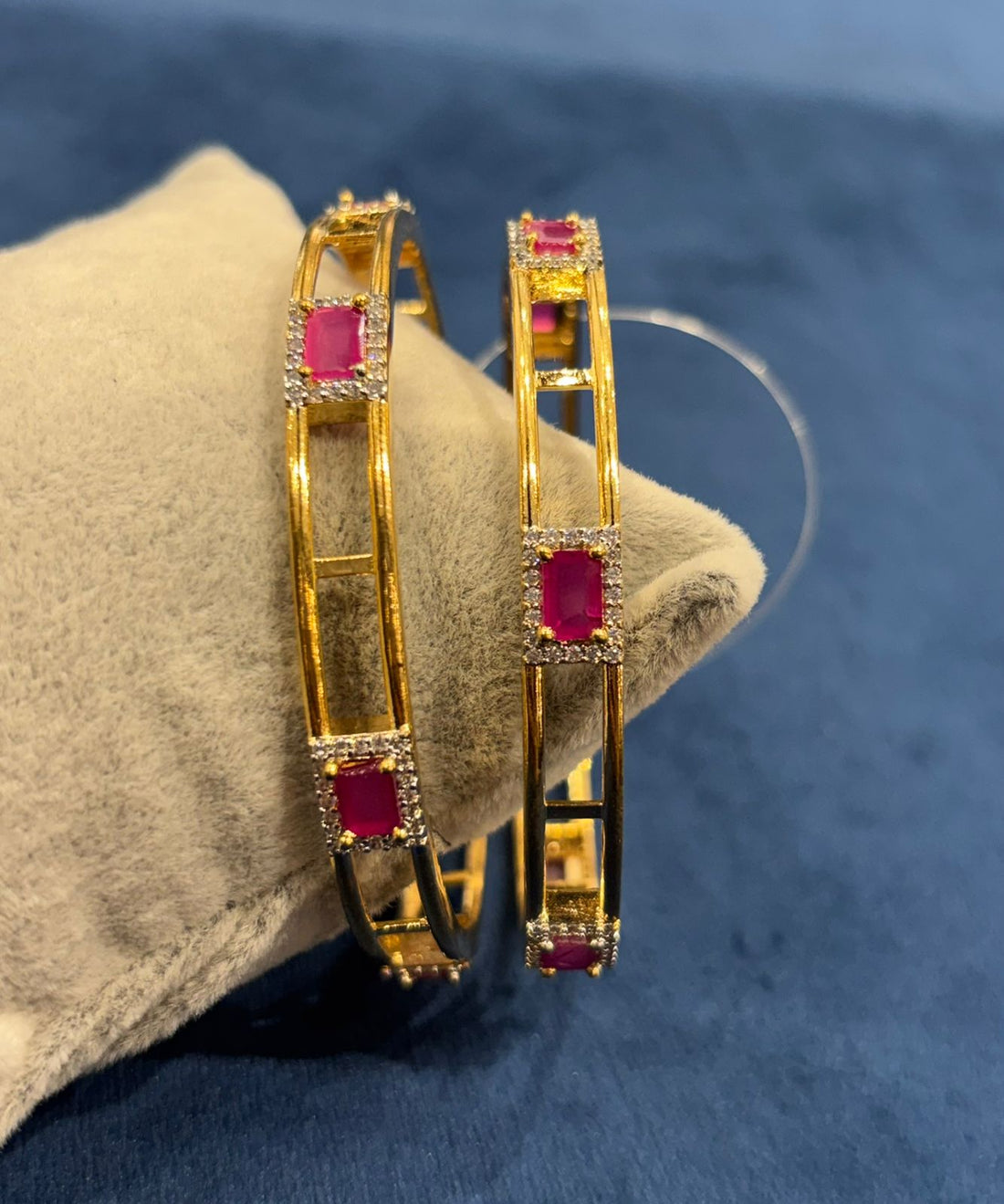 Golden Single Line CZ Diamond Necklace Set with Long Dangling Earrings