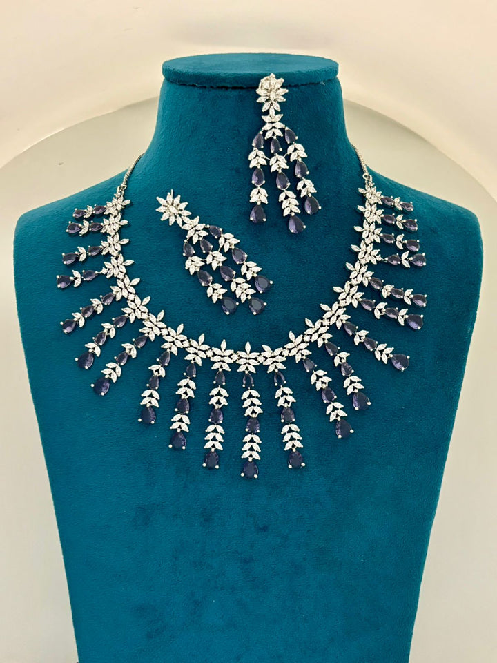 Blue Radiance Diamond Necklace Set
