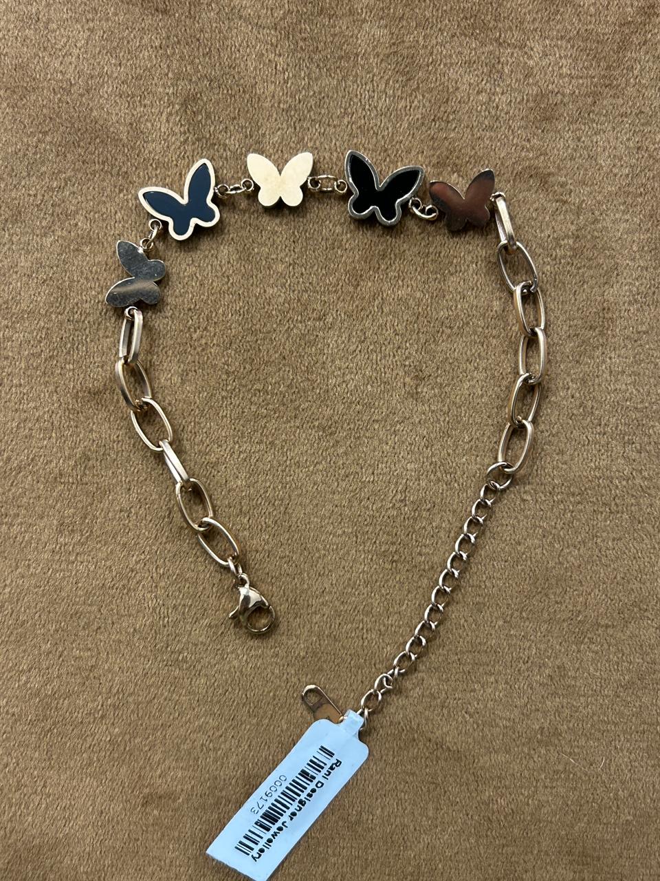 Trendy Multicolour Butterfly Chain Bracelet Stylish Casual Wear