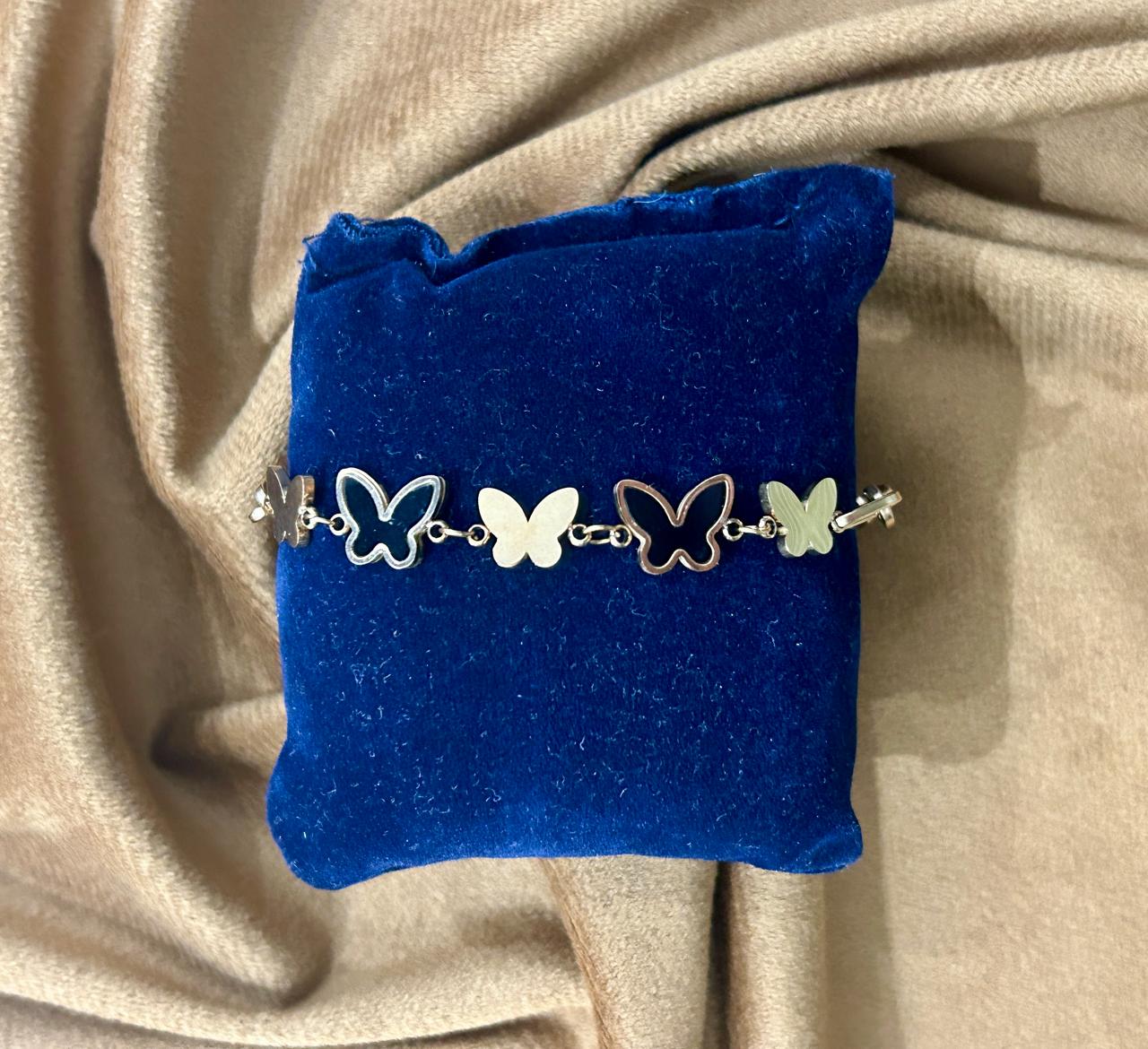 Trendy Multicolour Butterfly Chain Bracelet Stylish Casual Wear