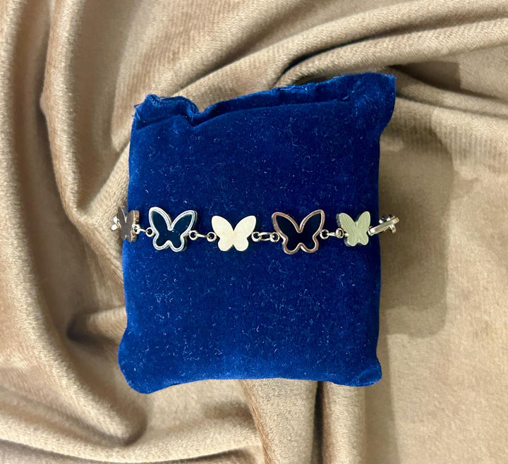 Trendy Multicolour Butterfly Chain Bracelet Stylish Casual Wear