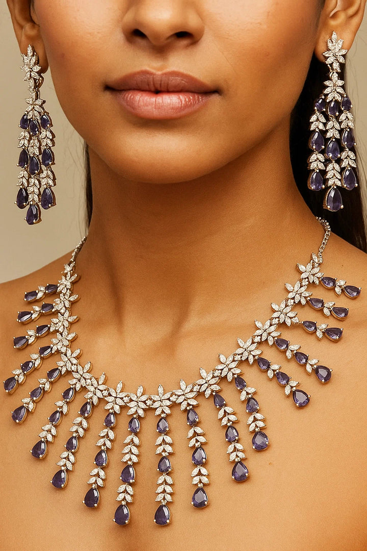 Blue Radiance Diamond Necklace Set