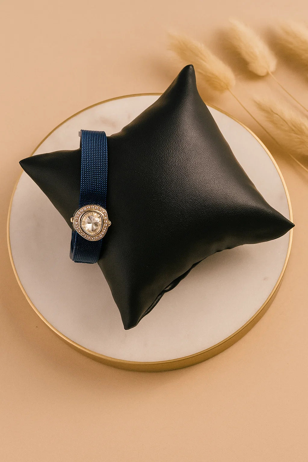 Teardrop CZ Bracelet with Blue Strap Elegant Everyday Style