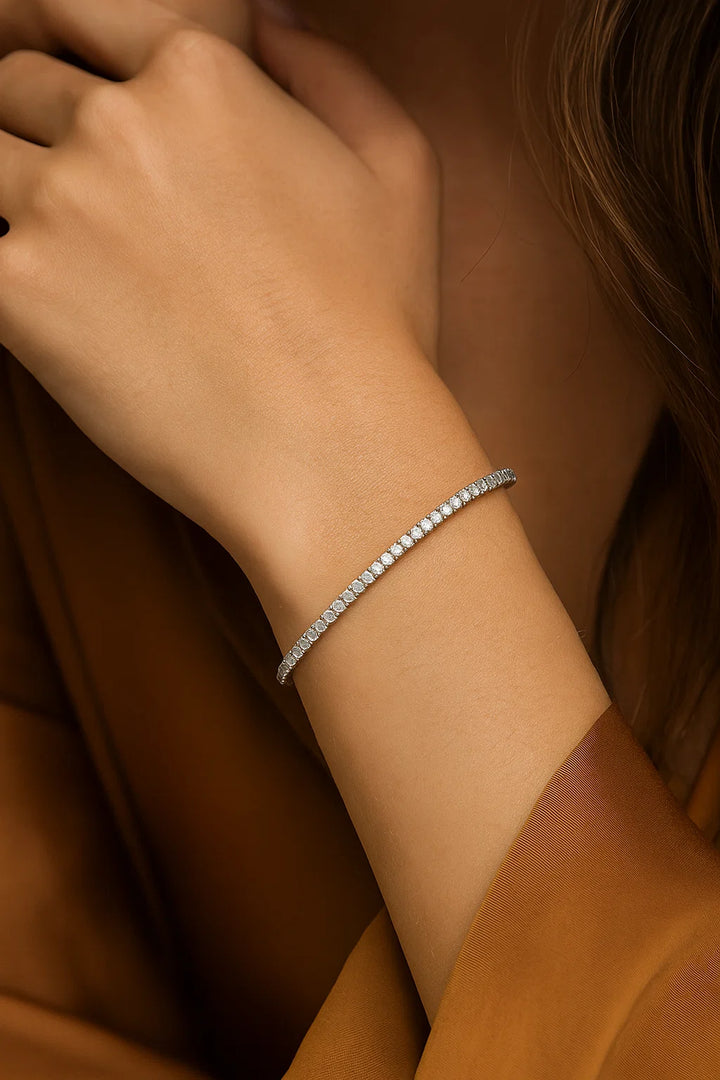 Elegant CZ Diamond Open Bracelet Daily Wear Premium Bangle